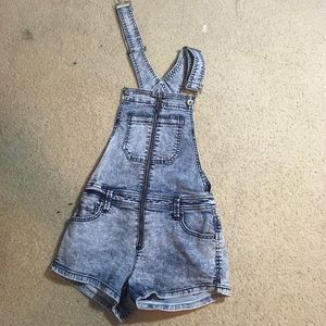 Light blue overalls